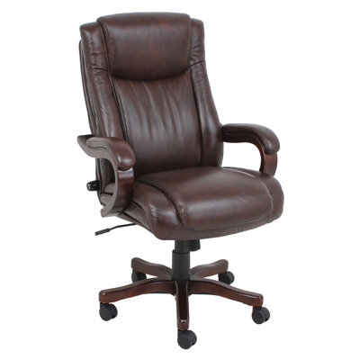 Check price and read more information from recommend store. Barcalounger High-Back Wooden Leather Executive Chair with Arms