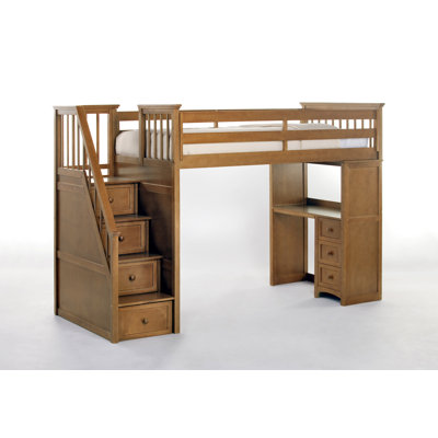 NE Kids School House Stair Loft w/ Desk End