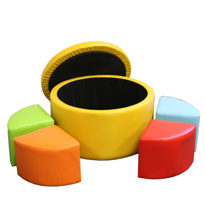 ORE Furniture Round Storage Ottoman with Seating