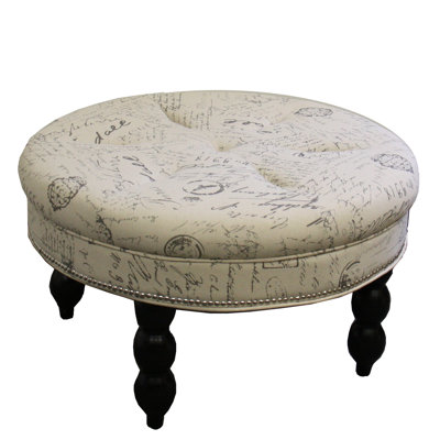 ORE Furniture Old World Round Signature Ottoman