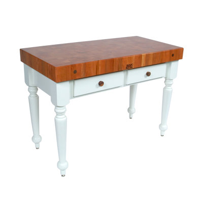 John Boos American Heritage Prep Table with Butcher Block Top