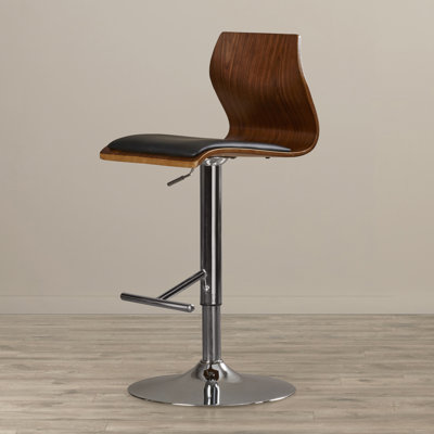 Wade Logan Jarvis Adjustable Height Swivel Bar Stool