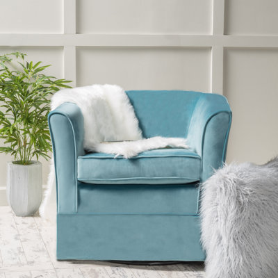 Beachcrest Home Lowell Swivel Arm Chair
