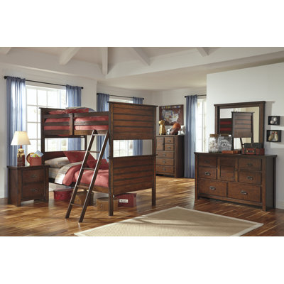 Signature Design by Ashley Ladiville Twin Futon Bunk Bed Customizable Bedroom Set