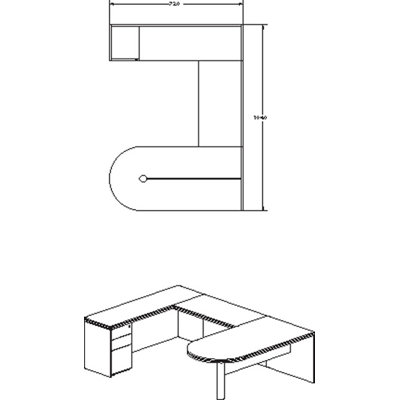 Mayline Group Luminary Series U-Shape ..