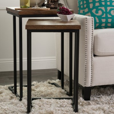 Brayden Studio Lineberger 2 Piece Nesting Table Set