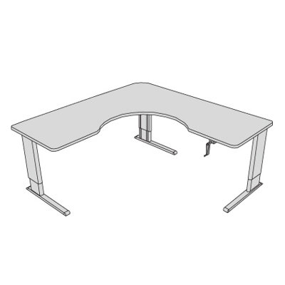Populas Furniture Accella Adjustable Wrap Corner Desk