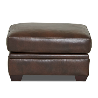 Wayfair Custom Upholstery Carleton Leather Ottoman