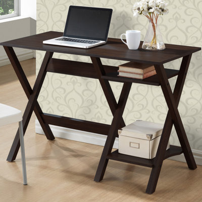 CorLiving Folio Writing Desk with 2 Lower Shelves