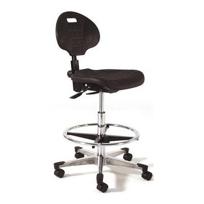 Intensa Height Adjustable Tilt Back Self Skin Laboratory Stool with Flat Base