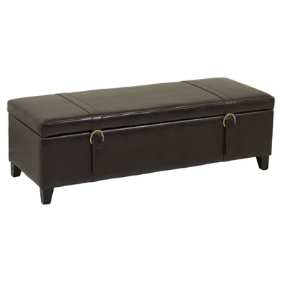 Home Loft Concepts Stanford Leather Storage Ottoman