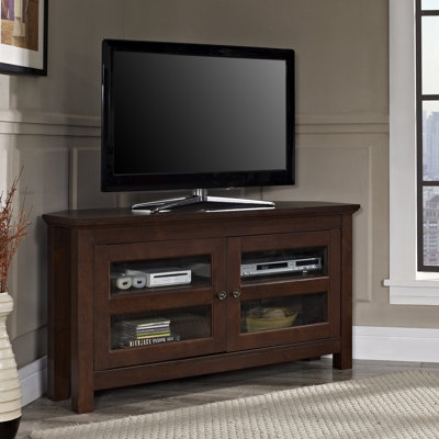 Three Posts Spartansburg Wood Corner TV Stand