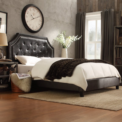 Three Posts Haysville Upholstered Panel Bed