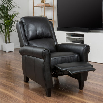 Three Posts Deerfiled PU Leather Recliner Club Chair
