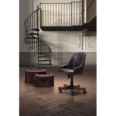 Three Posts Farmland High-Back Leather Office Chair