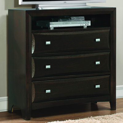 Brayden Studio Ryerson 3 Drawer Media Chest