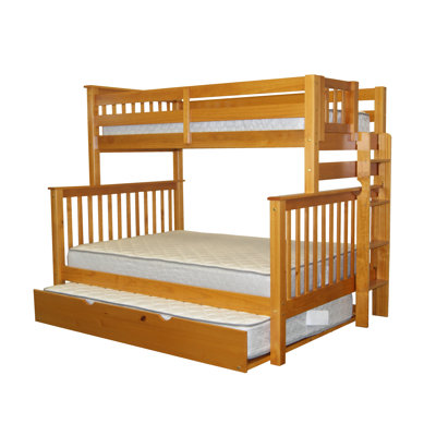 Bedz King Mission Twin over Full Bunk Bed with F..
