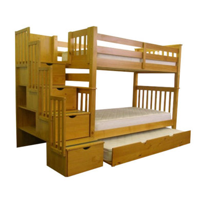 Bedz King Twin Bunk Bed with Trundle