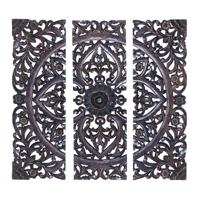Panel Wall Decor one allium way 3 piece wood panel wall décor set & reviews | wayfair Panel Wall Decor one allium way 3 piece wood panel wall décor set & reviews | wayfair
