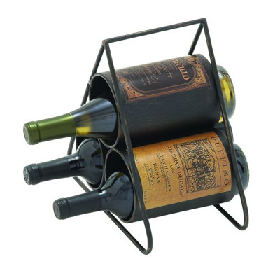 Cole & Grey 3 Bottle Tabletop Wine Rack