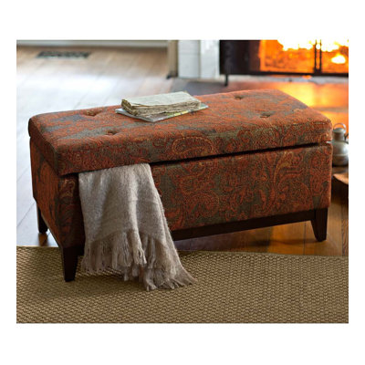 Plow & Hearth Upholstered Storage Ottoman