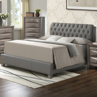 Glory Furniture Gemini Upholstered Panel Bed