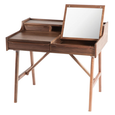 dCOR design Vanity Desk with Mirror