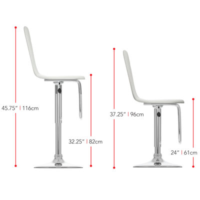 dCOR design CorLiving Adjustable Height Swivel Bar Stool (Set of 2)