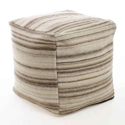 Best Home Fashion, Inc. Marble Striped Pouf Ottoman
