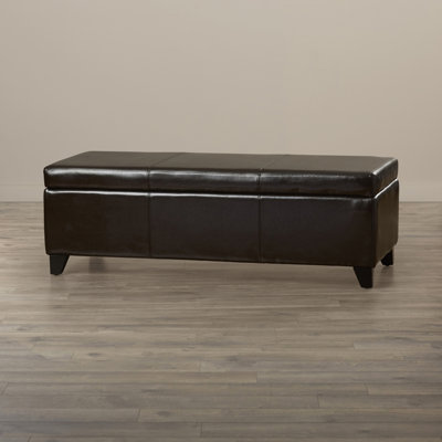Red Barrel Studio Griffey Leather Storage Ottoman
