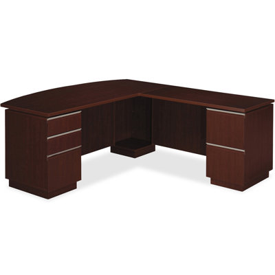 Bush Business Furniture Milano 2 Right L-Station Desk with Box and File Drawers