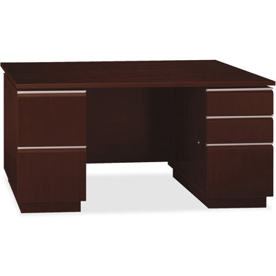 Bush Business Furniture Milano 2 Double Pedestal Desk with 2 File and 2 Box Drawers