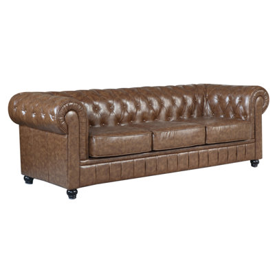 Fine Mod Imports Chestfield Leather Sofa