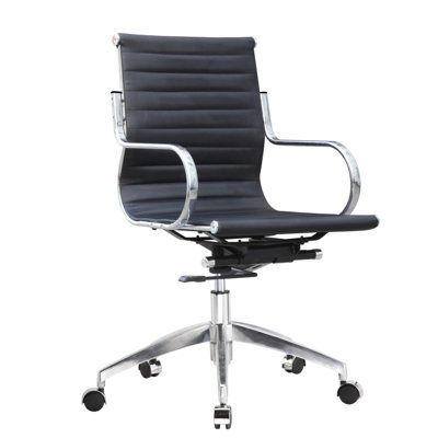 Fine Mod Imports Twist High-Back Leather Office Chair