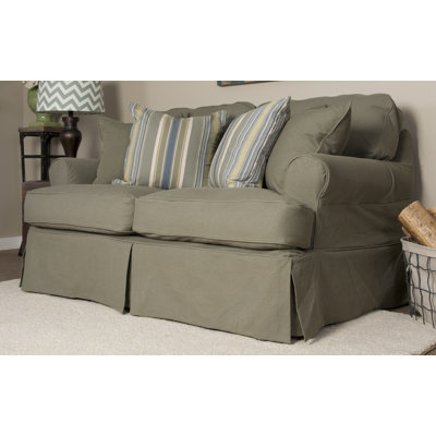Sunset Trading Horizon Slipcovered Loveseat