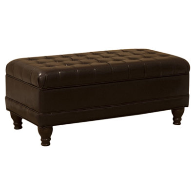 HomePop Deluxe Tufted Bedroom Storage Ottoman