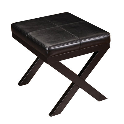 Adeco Trading Contrast Stitch Ottoman