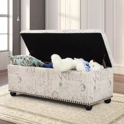 Adeco Trading Storage Bedroom Bench