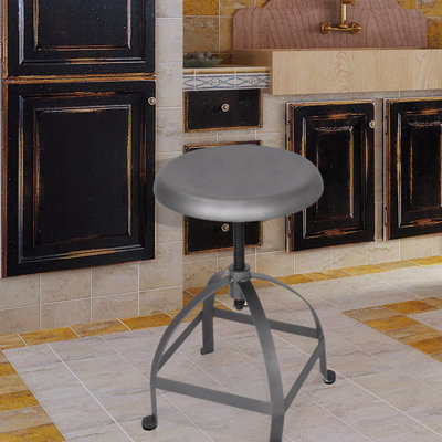 Adeco Trading Adjustable Height Swivel Bar Stool