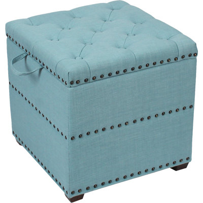 Adeco Trading Square Cube Ottoman