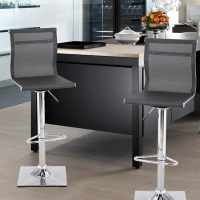 Adeco Trading Adjustable Height Swivel Bar Stool..