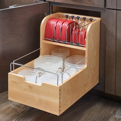 Rev-A-Shelf Wood Food Storage Container Organizer for Base Cabinets