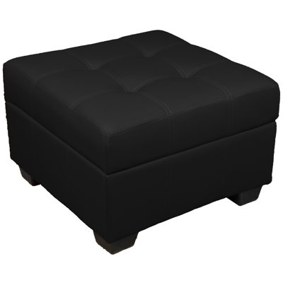 Epic Furnishings LLC Biltmore Tufted Padded Hinged Storage Ottoman