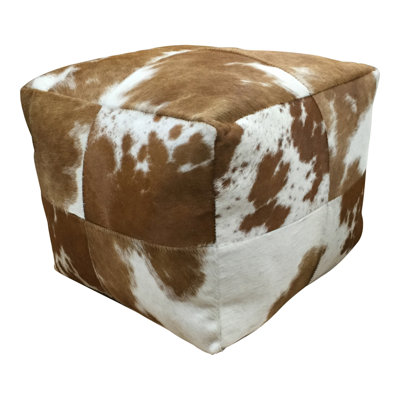Deco Hides Miami Leather Pouf Ottoman