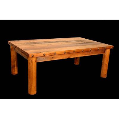 Utah Mountain Barnwood Coffee Table with Round Legs