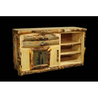 Utah Mountain Aspen Console/Buffet with Tile Ins..