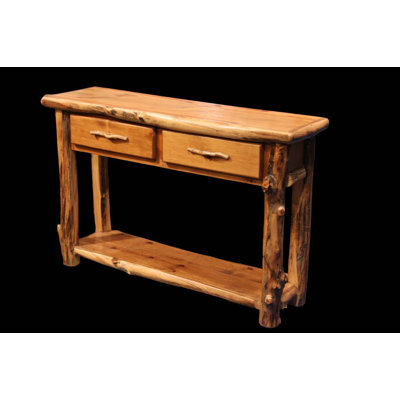 Utah Mountain Aspen 2 Drawer Console Table with ..