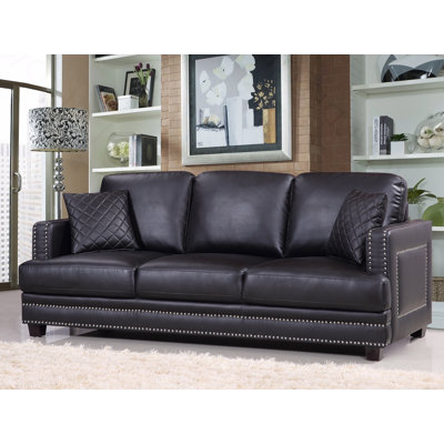 Meridian Furniture USA Ferrara Nailhead Sofa