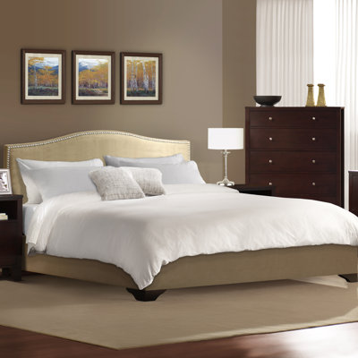 Red Barrel Studio Upholstered Sleigh Bed