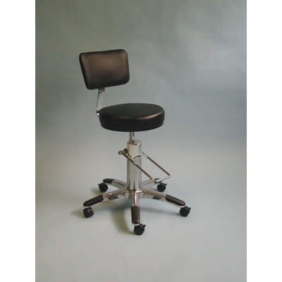 Brandt Industries Height Adjusts Hydraulic Surgical stool with backrest